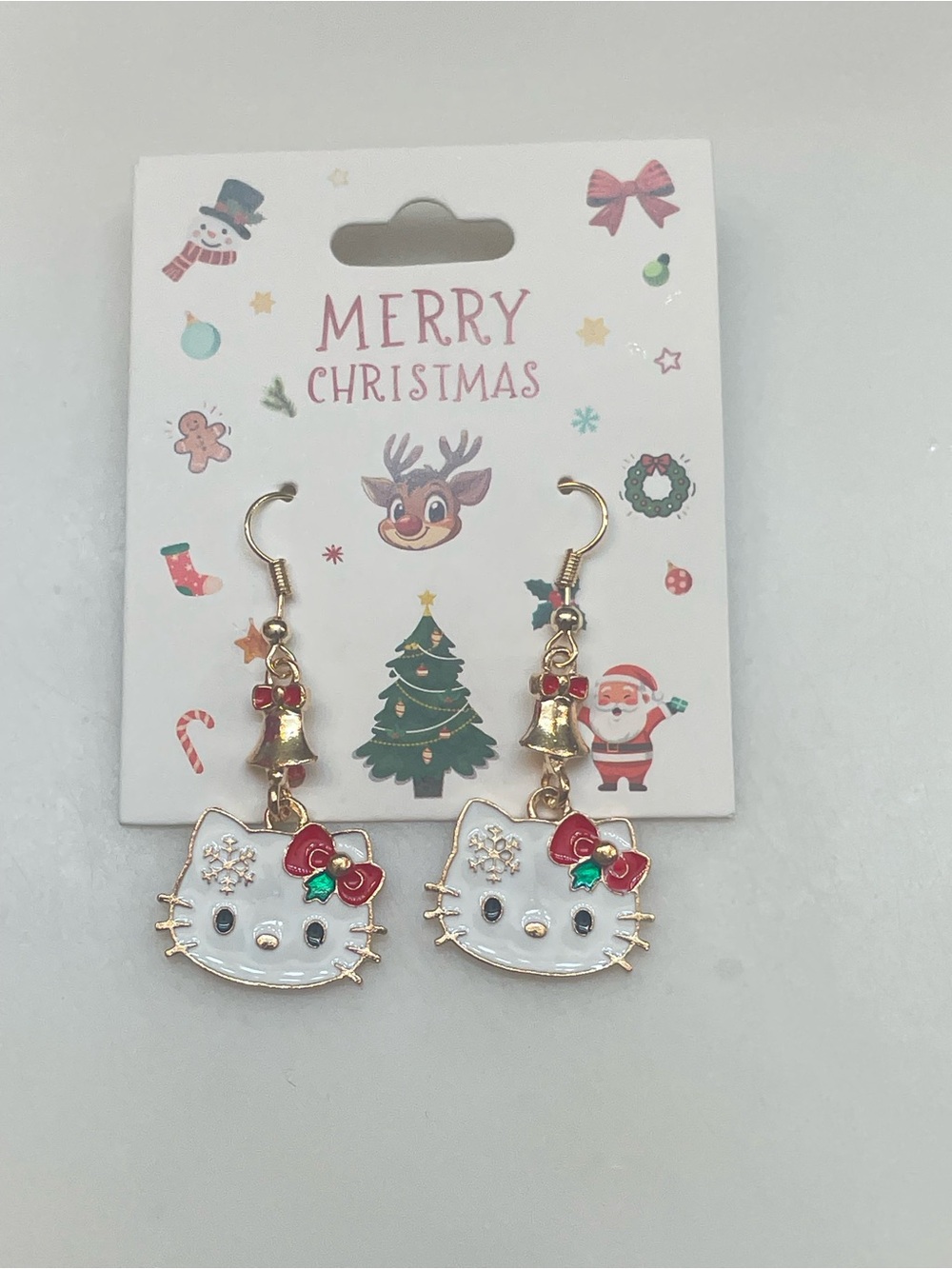 Hello Kitty Christmas Bell Earrings